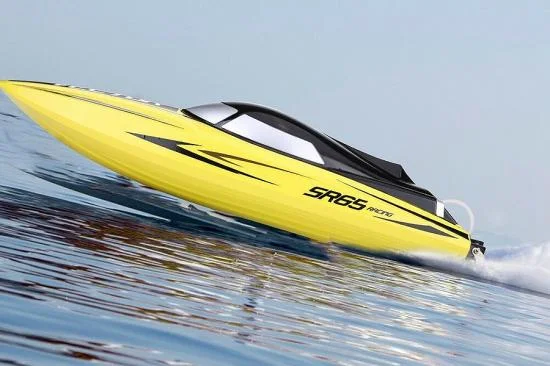 Volantex Racent Vector SR65CM Brushless Racing Boat - RTR - Yellow &mdash; image 2 of 4