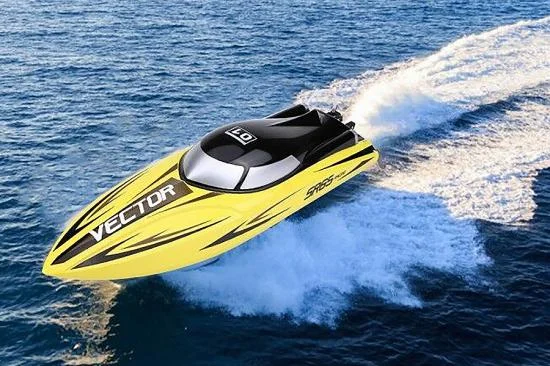 Volantex Racent Vector SR65CM Brushless Racing Boat - RTR - Yellow &mdash; image 3 of 4