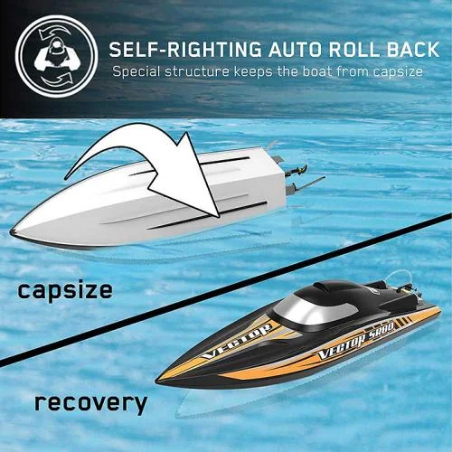 Volantex Vector SR80 Brushless Boat - Black/Orange — image 3 of 10
