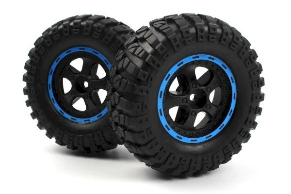 Smyter Desert Wheels/Tires Assembled (Black/Blue/2 &mdash; image 2 of 2