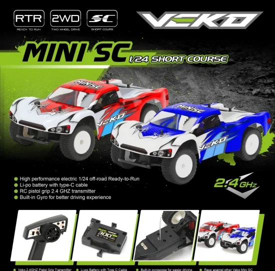 Veko Mini SC Blue 1:24 Short Course RTR with Gyro — image 2 of 3