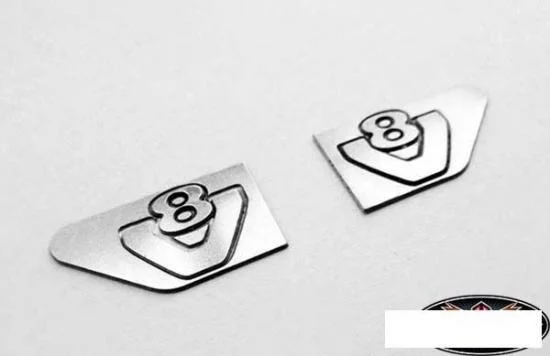 Side Metal V8 Logo for Tamiya 1:14 Scania RC4WD — image 1 of 4