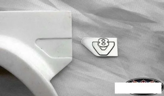 Side Metal V8 Logo for Tamiya 1:14 Scania RC4WD — image 3 of 4