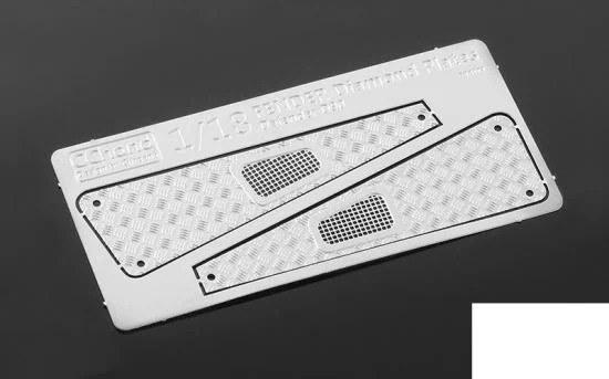 Metal Front Side Hood Diamond Plates for 1:18 Gelande D90 RC4WD — image 2 of 4