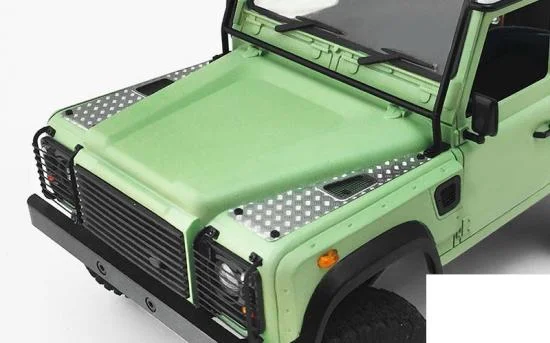 Metal Front Side Hood Diamond Plates for 1:18 Gelande D90 RC4WD — image 3 of 4