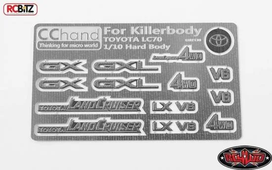 RC4WD Metal Emblems for Toyota Killerbody LC70 — image 1 of 5