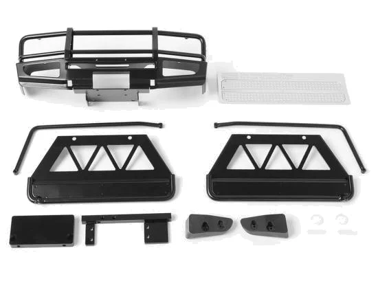 RC4WD Trifecta Front Bumper - Sliders + Side Bars For Land Cruiser Lc70 Body (Black) — image 8 of 11