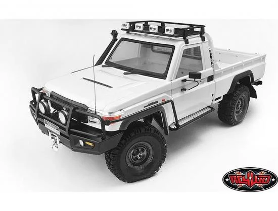 RC4WD Trifecta Front Bumper - Sliders + Side Bars For Land Cruiser Lc70 Body (Black) — image 3 of 11