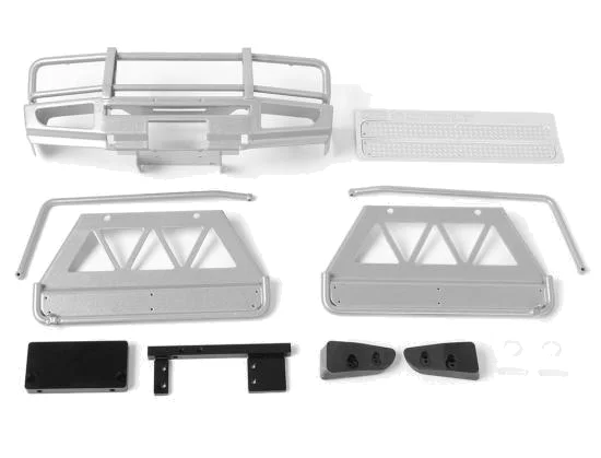 RC4WD Trifecta Front Bumper - Sliders + Side Bars For Land Cruiser Lc70 Body (Silver) — image 7 of 10