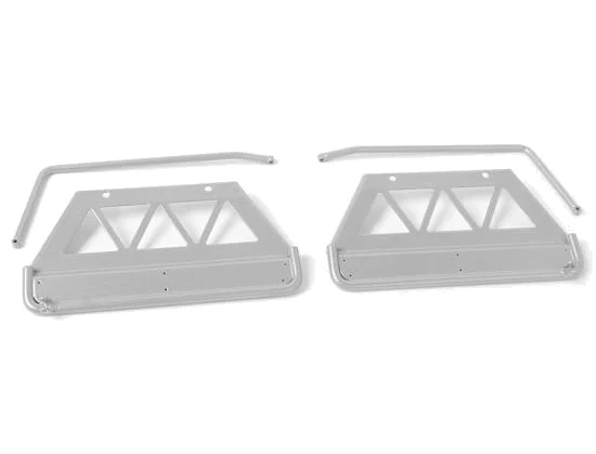 RC4WD Trifecta Front Bumper - Sliders + Side Bars For Land Cruiser Lc70 Body (Silver) — image 6 of 10