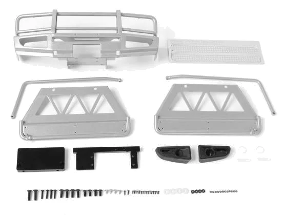 RC4WD Trifecta Front Bumper - Sliders + Side Bars For Land Cruiser Lc70 Body (Silver) — image 3 of 10