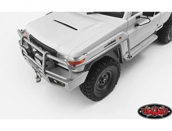 RC4WD Trifecta Front Bumper - Sliders + Side Bars For Land Cruiser Lc70 Body (Silver) — image 10 of 10