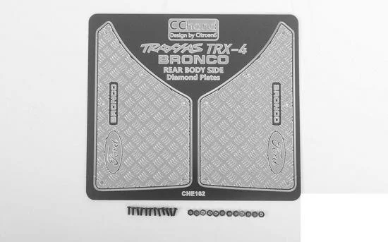 RC4WD Rear Quarter Diamond Plates for Traxxas TRX-4 79 Bronco Ranger XLT RC4WD — image 1 of 4