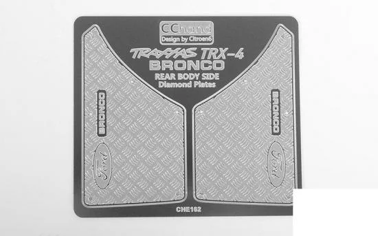 RC4WD Rear Quarter Diamond Plates for Traxxas TRX-4 79 Bronco Ranger XLT RC4WD — image 2 of 4