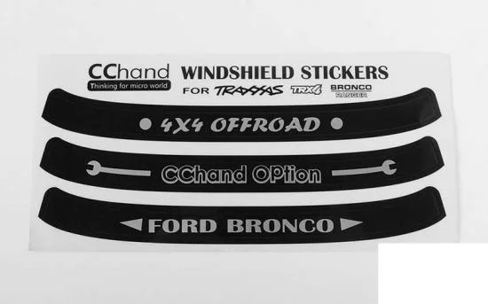 Windshield Decals for Traxxas TRX-4 79 Bronco Ranger XLT RC4WD — image 1 of 3