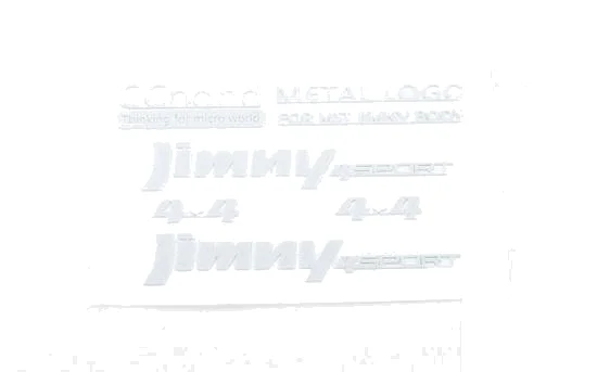 Metal Emblems for MST 1:10 CMX w/ Jimny J3 Body (White) RC4WD — image 1 of 4