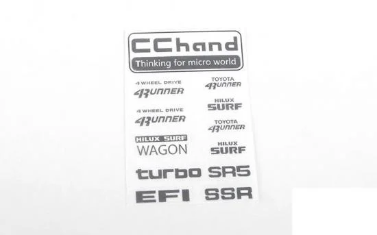 Metal Logo Decal Sheet for 1985 Toyota 4Runner Hard Body RC4WD &mdash; image 2 of 6