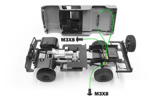 Rear Body Mounts for 1985 Toyota 4Runner Hard Body RC4WD — image 6 of 7