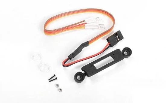 Micro Series Headlight Insert w/ LED Lighting System for Axial SCX24 1/24 Jeep Wrangler RTR RC4WD — image 1 of 7