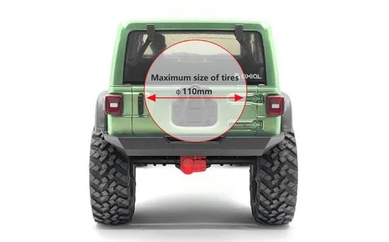 Spare Wheel and Tire Holder for Axial 1:10 SCX10 III Jeep (Gladiator/Wrangler) RC4WD — image 6 of 7