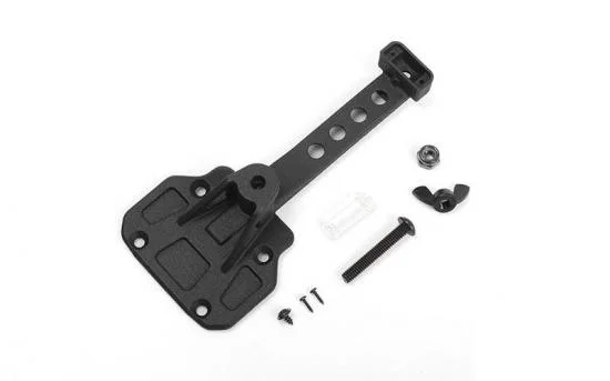 Spare Wheel and Tire Holder w/ Clear High Rear Brake Light for Axial 1:10 SCX10 III Jeep JLU Wrangler RC4WD — image 1 of 6