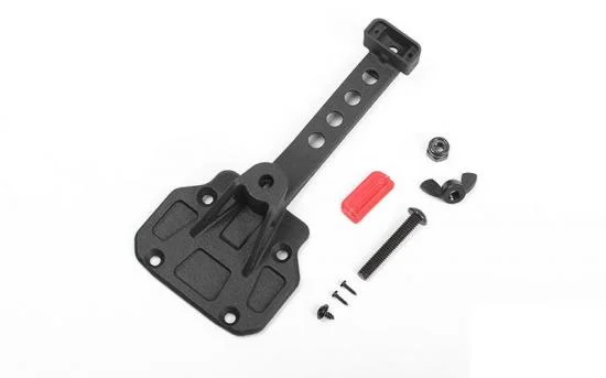 Spare Wheel and Tire Holder w/ Red High Rear Brake Light for Axial 1:10 SCX10 III Jeep JLU Wrangler RC4WD — image 1 of 7