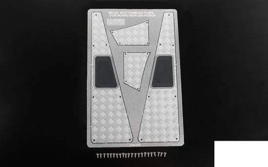 Steel Front Side Hood Diamond Plates for RC4WD Gelande II 2015 Land Rover Defender D90 RC4WD — image 1 of 4