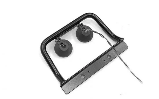 Steel Push Bar Front Bumper W/ Yellow Flood Lights for RC4WD Gelande II 2015 Land Rover Defender D90 RC4WD — image 4 of 6