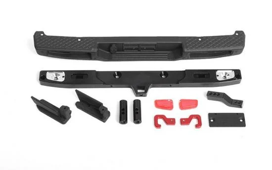 OEM Rear Bumper w/ Tow Hook and License Plate Holder for Axial 1:10 SCX10 III Jeep JT Gladiator RC4WD &mdash; image 6 of 7
