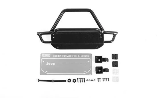 KS Steel Front Bumper w/ Lights for Axial 1:10 SCX10 III Jeep JLU Wrangler RC4WD — image 10 of 11
