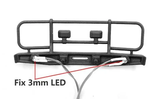 Micro Series Tube Front Bumper w/ flood lights for Axial SCX24 1/24 1967 Chevrolet C10 RC4WD &mdash; image 4 of 7