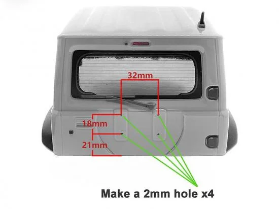 Rear Gate Cover for MST 4WD Off-Road Car Kit W/ J4 Jimny Body RC4WD &mdash; image 4 of 6