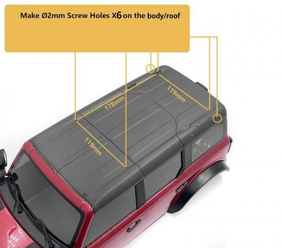 Metal Roof Rack for Traxxas TRX-4 2021 Bronco RC4WD — image 6 of 6