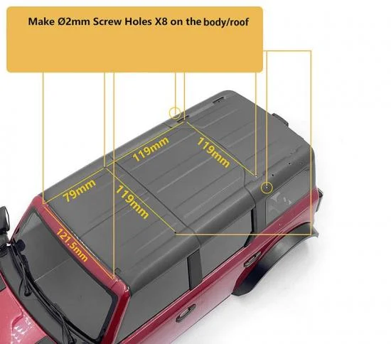 Roof Rails for Traxxas TRX-4 2021 Bronco (Style A) RC4WD — image 6 of 6
