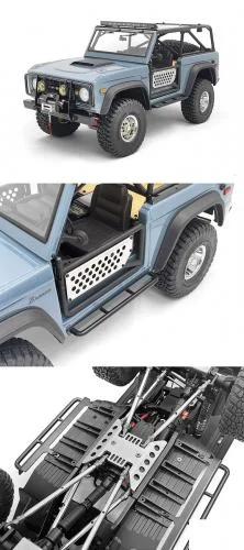 Krabs Side Metal Sliders for Axial SCX10 III Early Ford Bronco (Black) RC4WD — image 5 of 5