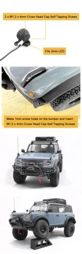 Bumper Spot Lights for Traxxas TRX-4 2021 Ford Bronco RC4WD — image 5 of 5