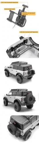 Spare Tire Holder w/ Brake Light for Traxxas TRX-4 2021 Ford Bronco RC4WD — image 6 of 6