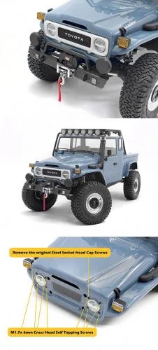 FJ40 White Grille for Vanquish VS4-10 Phoenix (Style B) RC4WD — image 6 of 6