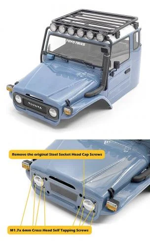 FJ40 Black Grille for Vanquish VS4-10 Phoenix (Style B) RC4WD — image 6 of 6