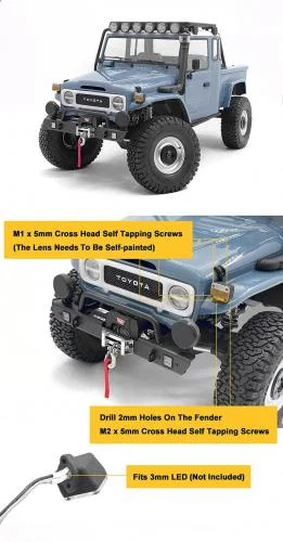 Front Turn Signal Light Pods for Vanquish VS4-10 Phoenix RC4WD &mdash; image 5 of 5