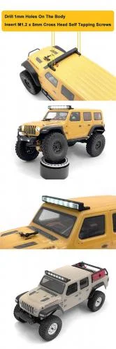 Roof LED Light Bar for Axial SCX24 Jeep Wrangler JLU and JT Gladiator RC4WD — image 4 of 5