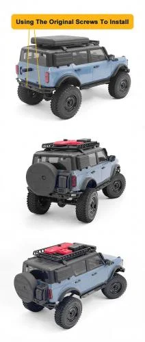 Rear Tube Bumper for Axial SCX24 2021 Ford Bronco RC4WD — image 3 of 3
