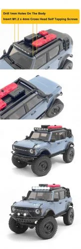 Roof LED Light Bar for Axial SCX24 2021 Ford Bronco RC4WD — image 4 of 4