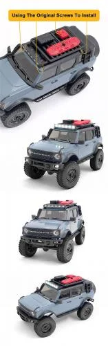 Flat Rack w/LED for Axial SCX24 2021 Ford Bronco RC4WD — image 4 of 5