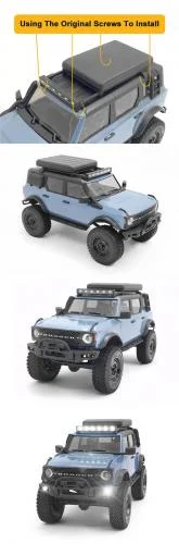 Roof Rack and Cargo Carrier w/LED for Axial SCX24 2021 Ford Bronco RC4WD — image 4 of 5