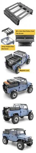 Rear Bed Rack W/ Tool Box for Vanquish VS4-10 Phoenix RC4WD — image 6 of 11