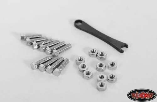 RC4WD Ultra Scale Hardened Steel Driveshaft Nuts Bolts & Wrench x10 RC4WD — image 1 of 3