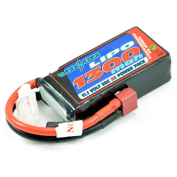 Voltz 1300mah 11.1V 3S 30C LiPo Battery With Deans Connector