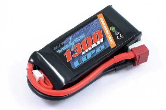 Voltz 1300mah 11.1V 3S 30C LiPo Battery With Deans Connector — image 1 of 2