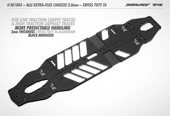 XRay T420 Aluminium Extra-Flex Chassis 2.0mm - Swiss 7075 T6 — image 2 of 3